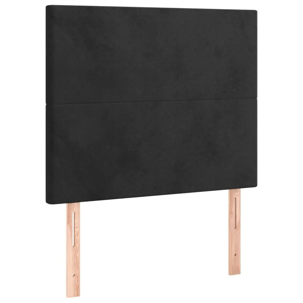 King Single Bed Frame Black Velvet 107x203 cm