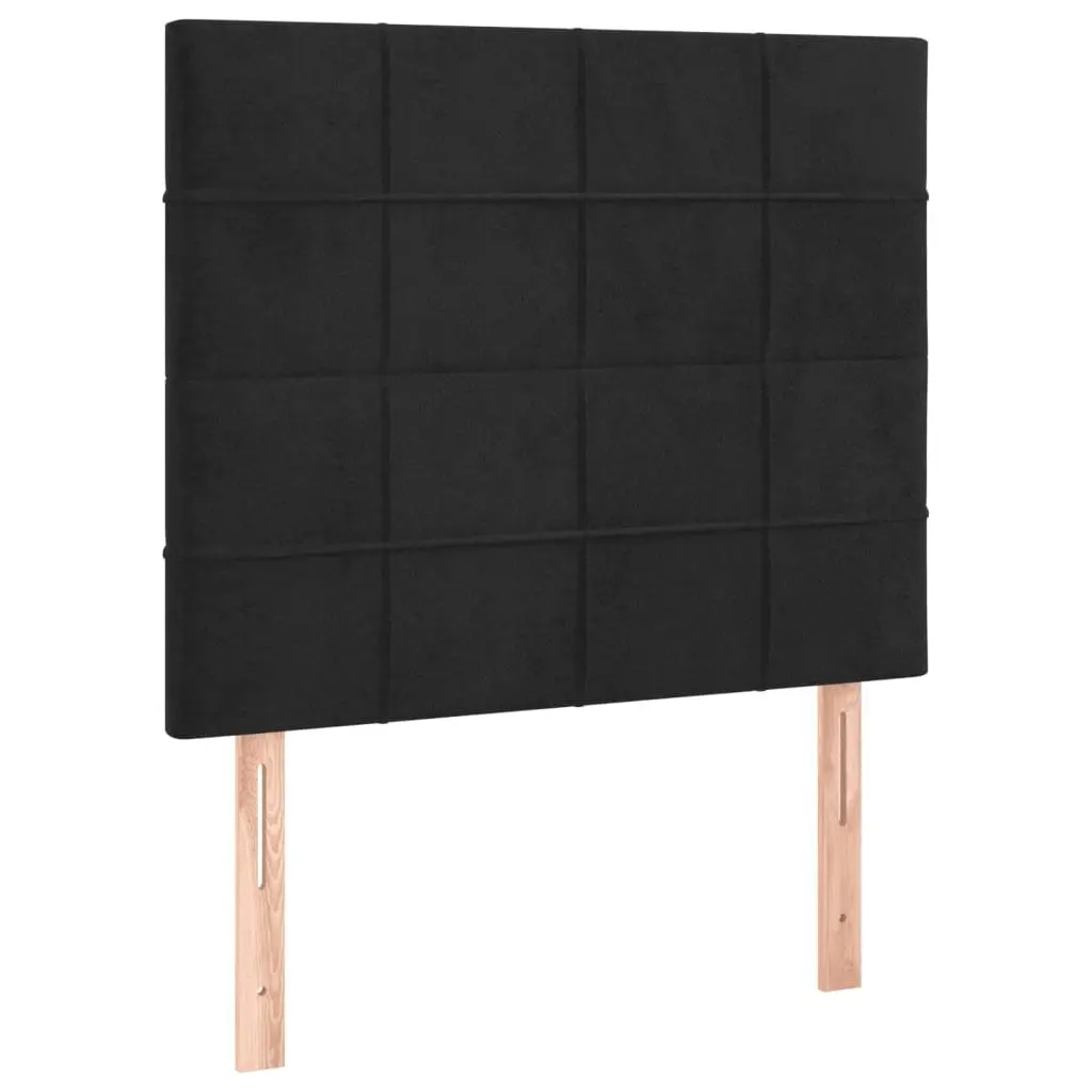 Black Velvet King Single Bed Frame with Adjustable Headboard