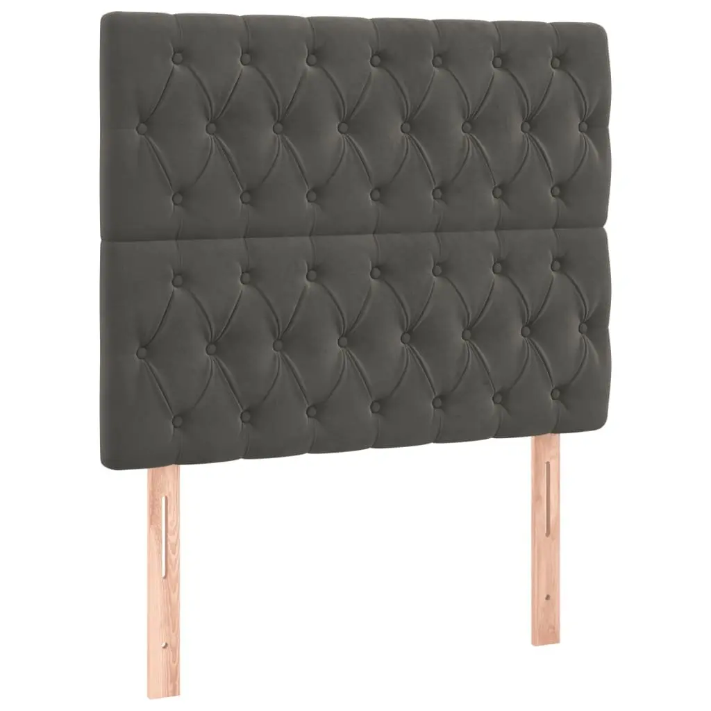 King Single Bed Frame Grey Velvet 107x203cm