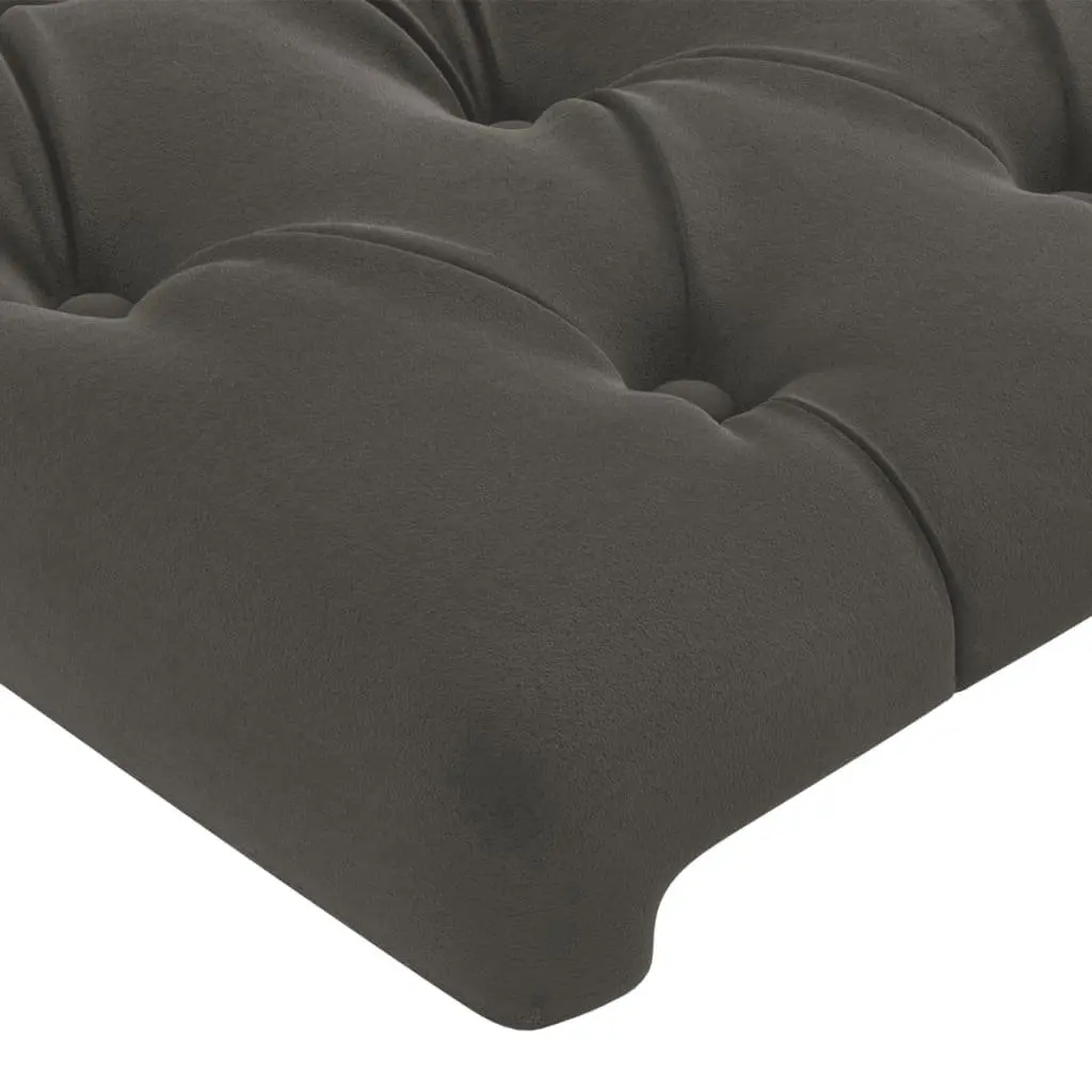 King Single Bed Frame Grey Velvet 107x203cm