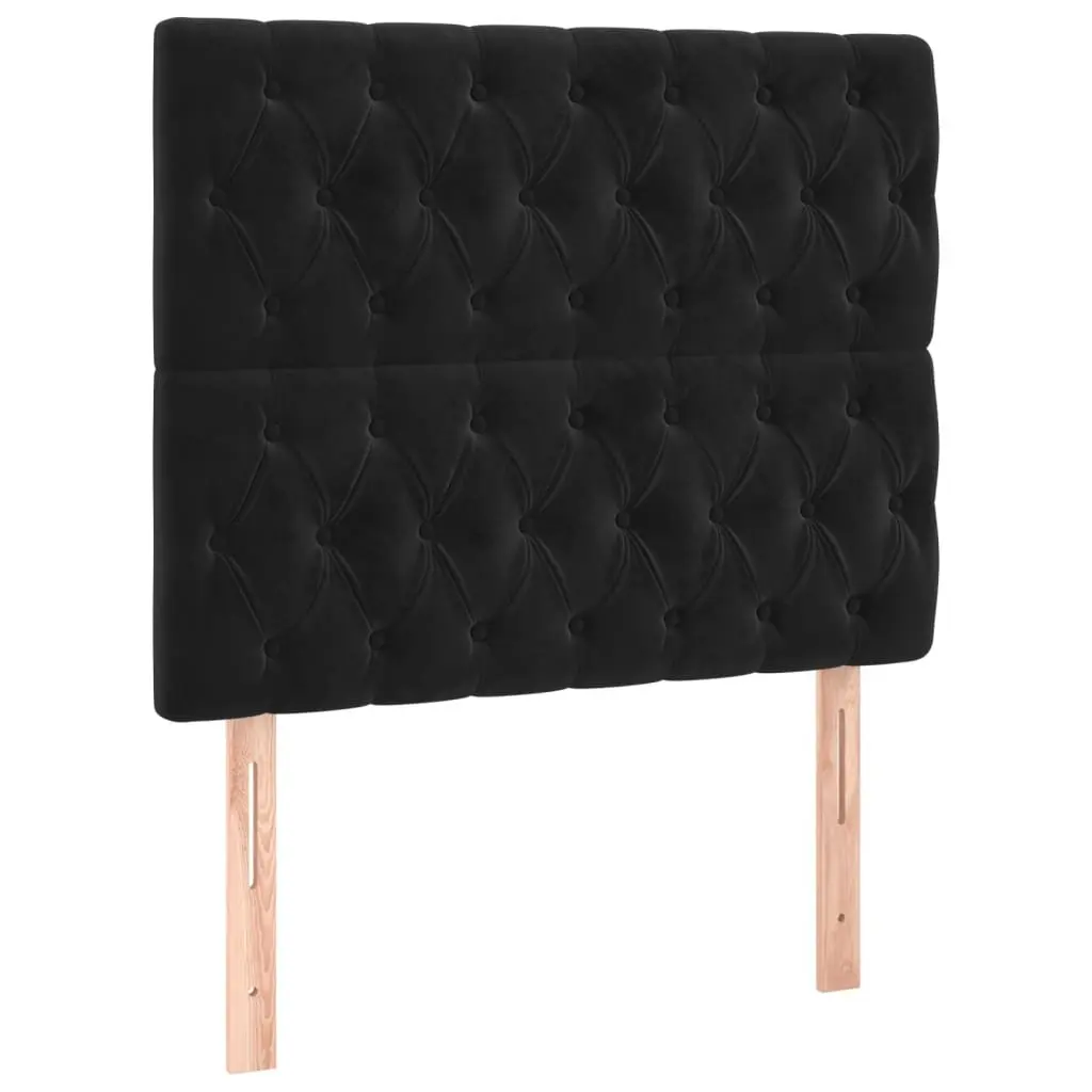 King Single Bed Frame with Velvet Headboard