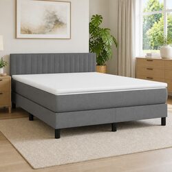 Stylish Queen Size Box Spring Bed with Pocket Spring Mattress
