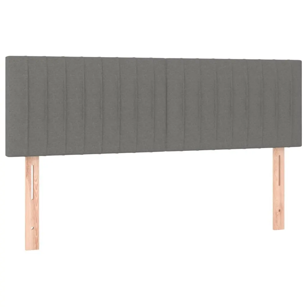 Box Spring Bed Frame Dark Grey Fabric Adjustable Headboard Pocket Spring Mattress Queen Size