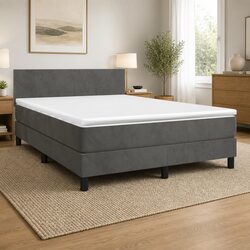 Queen Size Box Spring Bed with Pocket Spring Mattress
