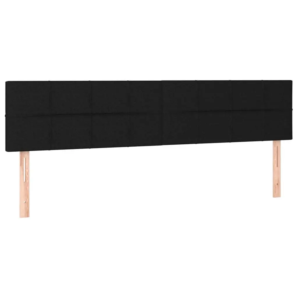 Box Spring Bed with Pocket Spring Mattress Black Velvet Queen Size 153x203cm