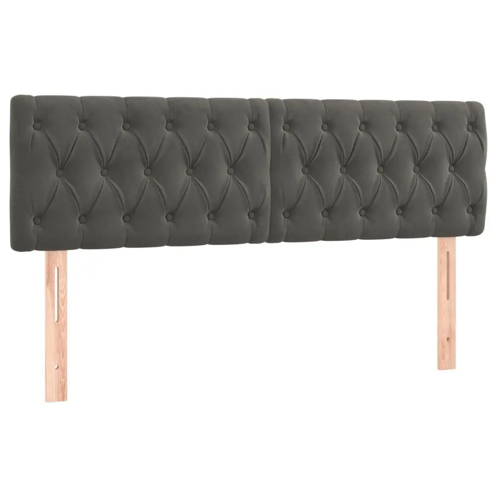 Box Spring Bed Queen Size Grey Velvet Upholstery Adjustable Headboard Pocket Spring Mattress