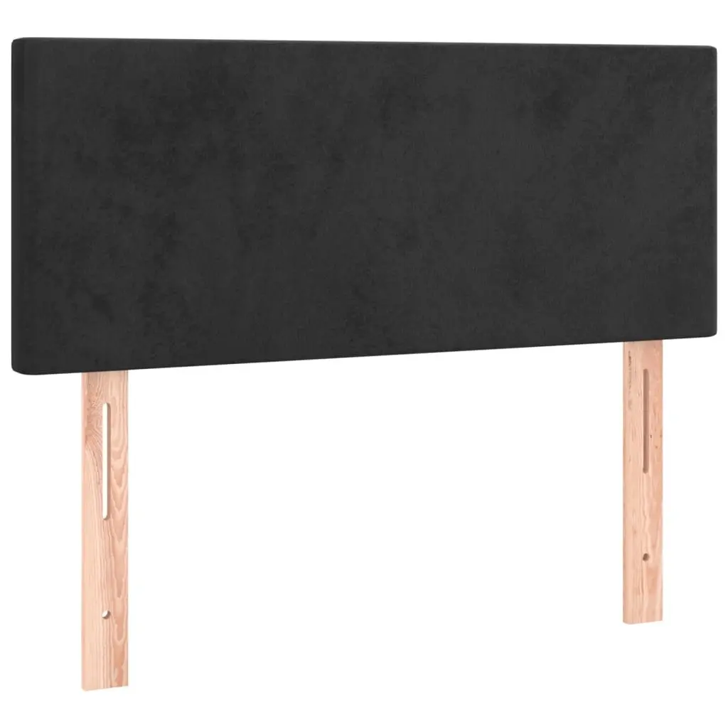 Box Spring Bed Velvet Upholstered King Single Black Pocket Spring Mattress