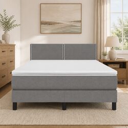 Queen Size Box Spring Bed with Pocket Spring Mattress