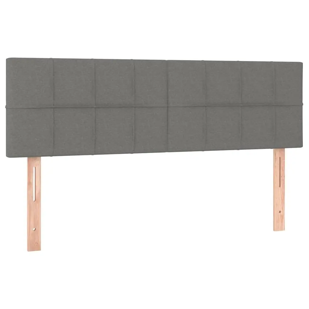 Queen Size Box Spring Bed with Pocket Spring Mattress Adjustable Fabric Headboard Grey Fabric