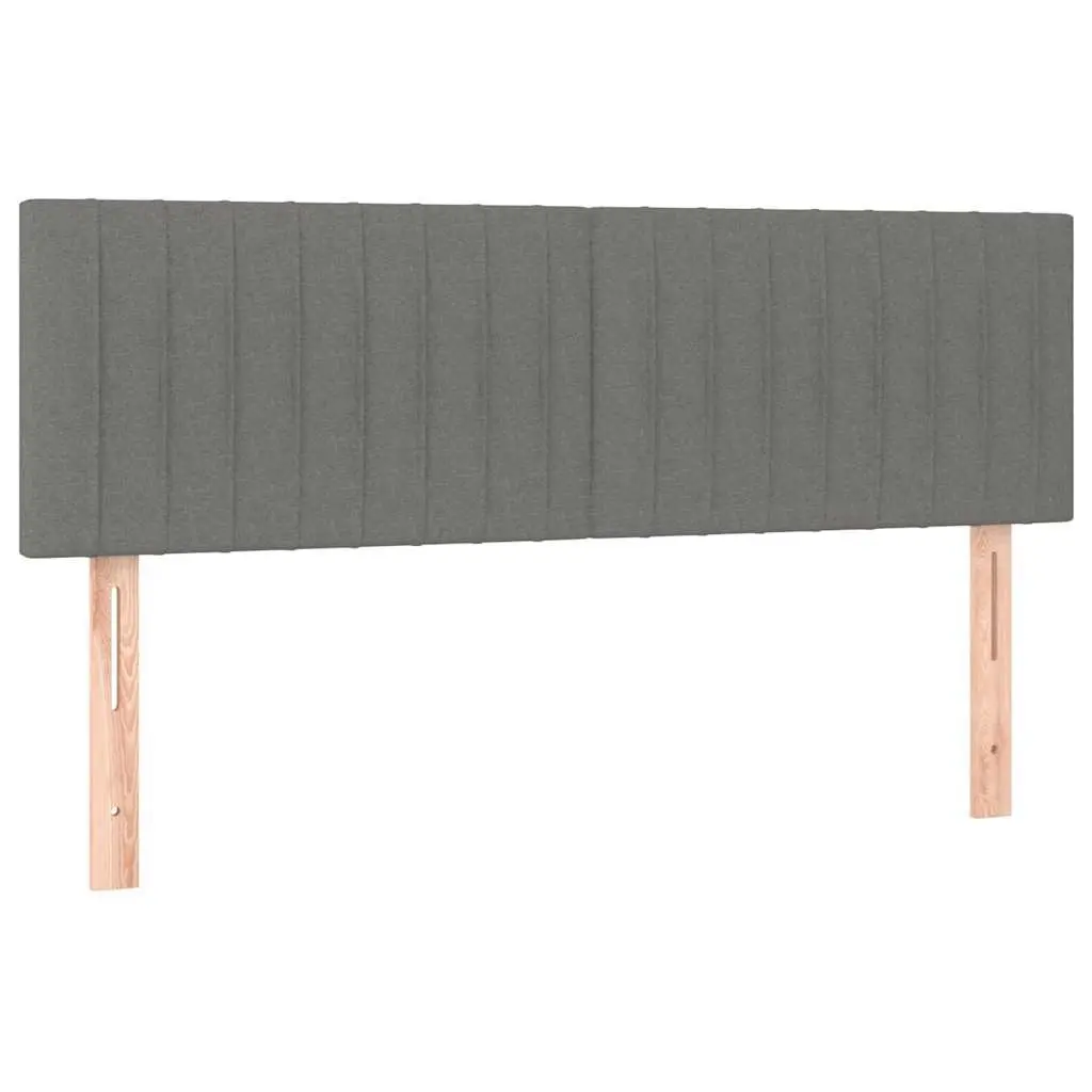 Queen Size Bed Frame with Adjustable Headboard Pocket Spring Mattress Grey Fabric