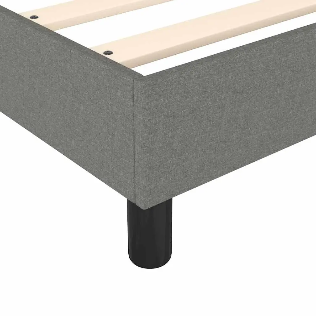 Pocket Spring Mattress Queen Size Box Spring Bed Grey Fabric Adjustable LED Headboard