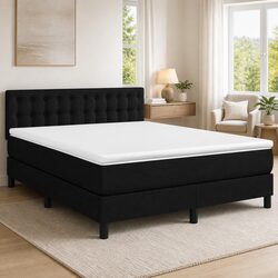 Cozy Queen Size Box Spring Bed with LED Headboard