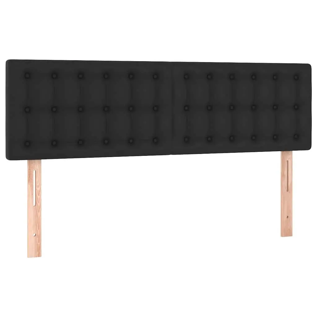 Queen Size Box Spring Bed with Adjustable Headboard Pocket Spring Mattress Faux Leather Upholstery LED Lighting