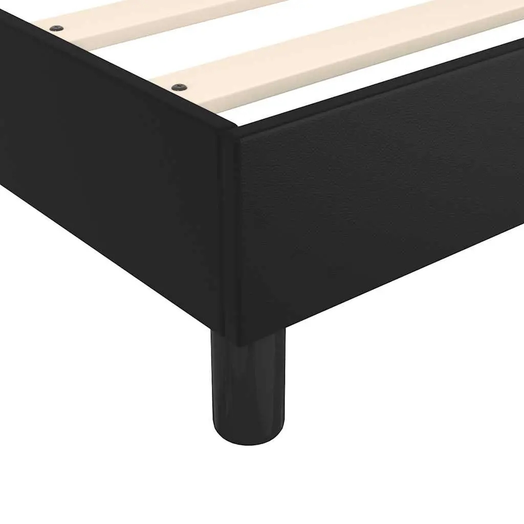 Queen Size Box Spring Bed with Adjustable Headboard Pocket Spring Mattress Faux Leather Upholstery LED Lighting
