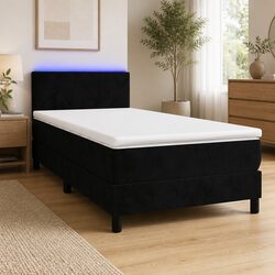 Cozy King Single Box Spring Bed with LED Headboard