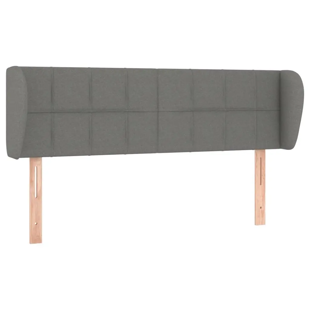Queen Size Box Spring Bed with Pocket Mattress Dark Grey Fabric Headboard