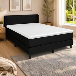 Queen Size Box Spring Bed with Adjustable Headboard
