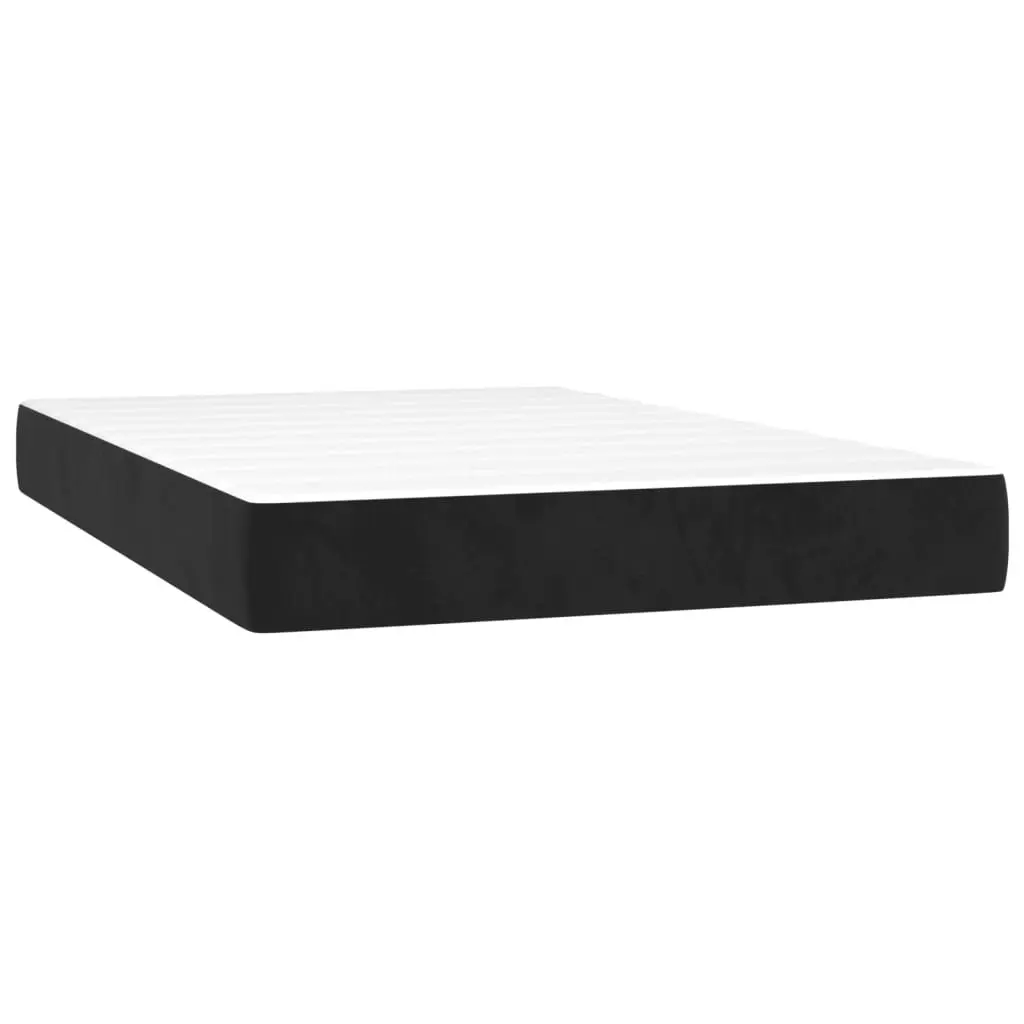 Box Spring Bed with Pocket Spring Mattress Black Velvet Queen Size 153x203cm