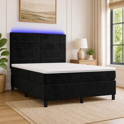 Double Box Spring Bed with Pocket Spring Mattress