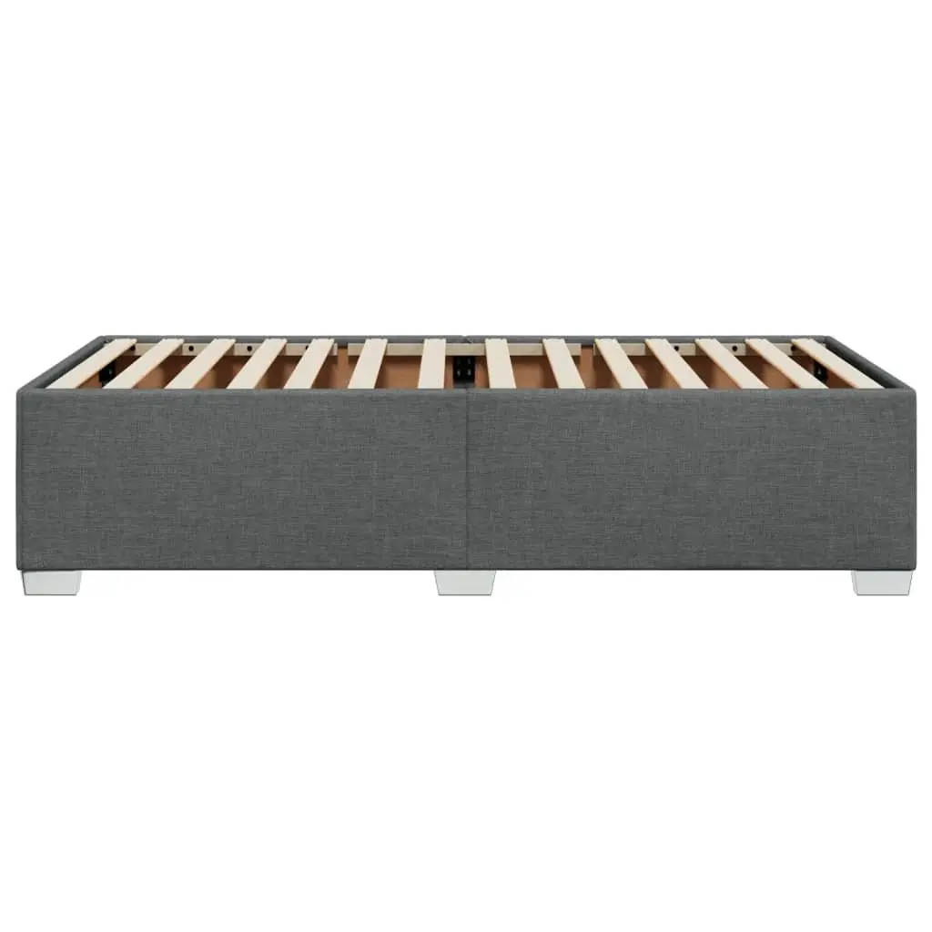 Grey Fabric Bed Frame 90x190 cm with Slatted Base