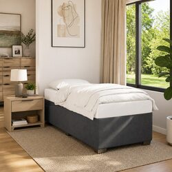 Grey Fabric King Single Bed Frame for Cozy Bedrooms