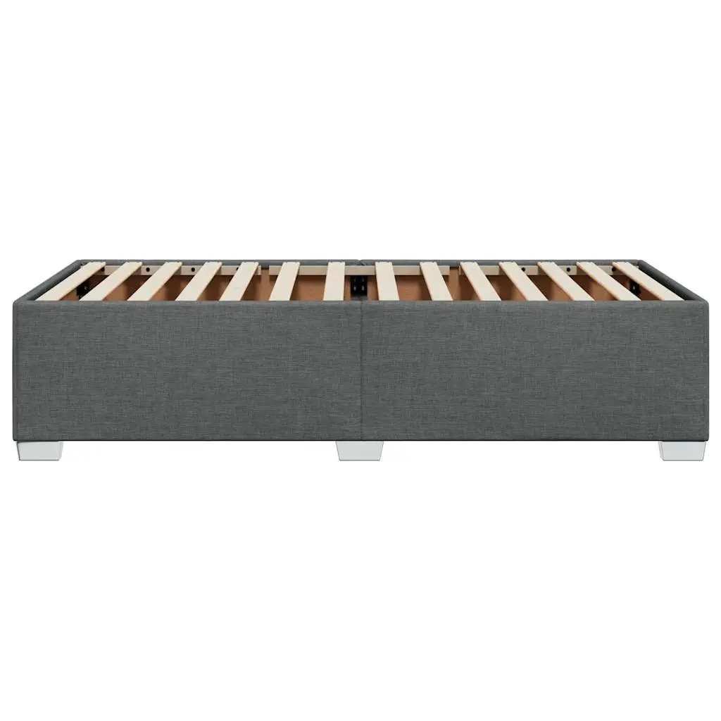 King Single Bed Frame Dark Grey Fabric Bedroom Furniture No Mattress