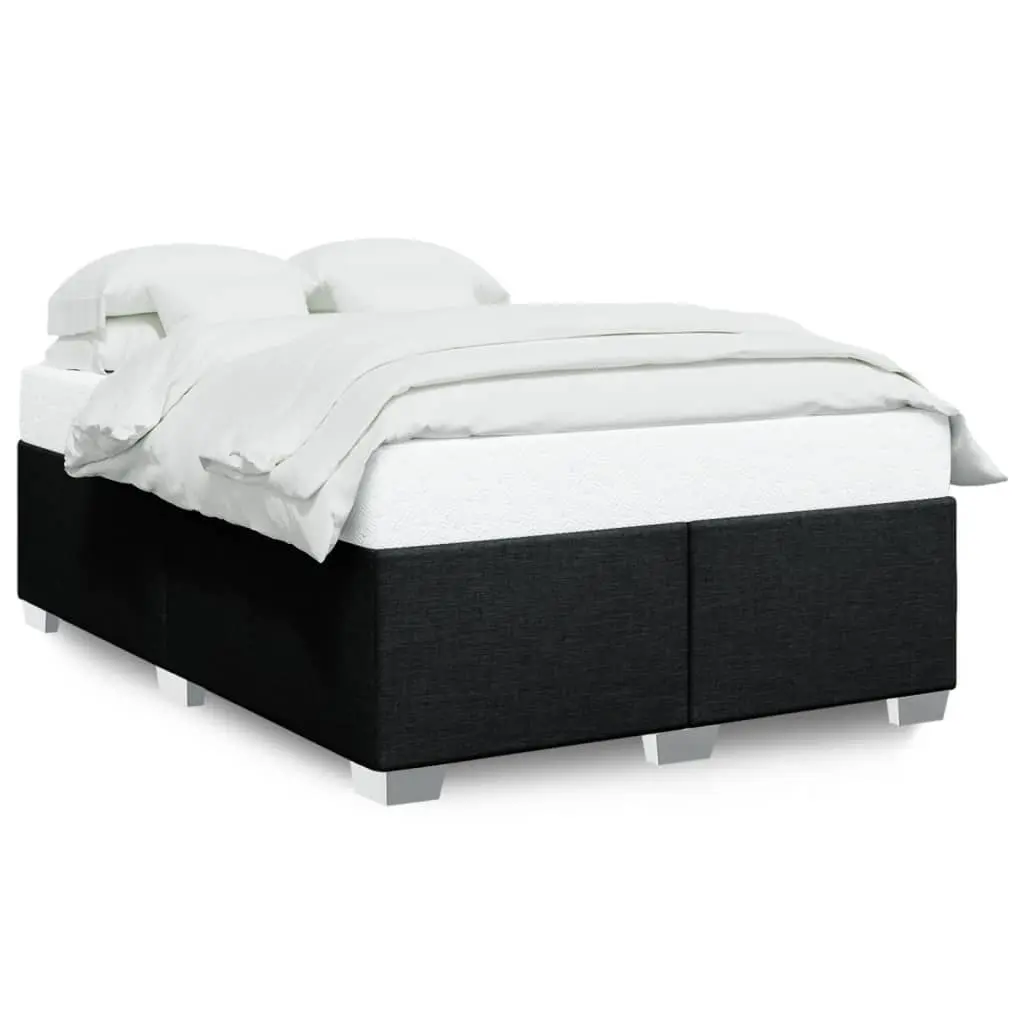 Upholstered Black Fabric Double Bed Frame for Comfort