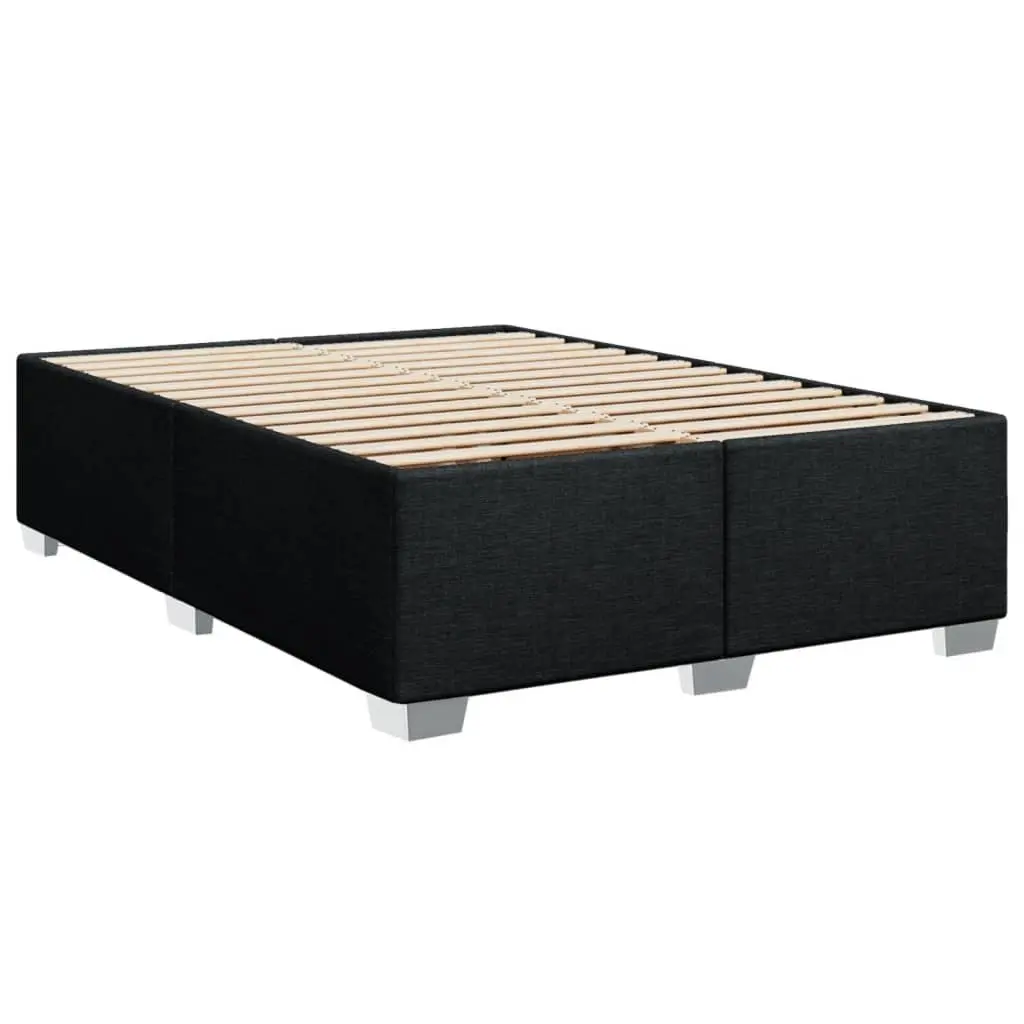 Upholstered Black Fabric Double Bed Frame for Comfort