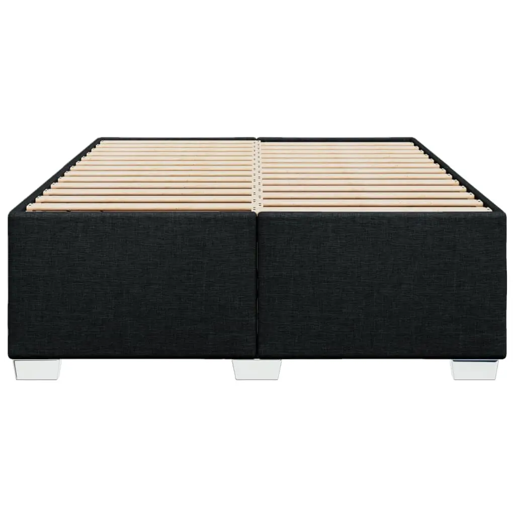 Upholstered Black Fabric Double Bed Frame for Comfort