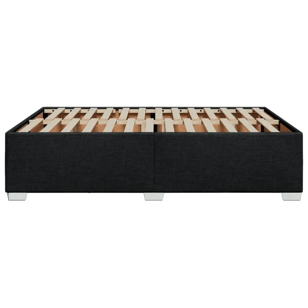 Upholstered Black Fabric Double Bed Frame for Comfort