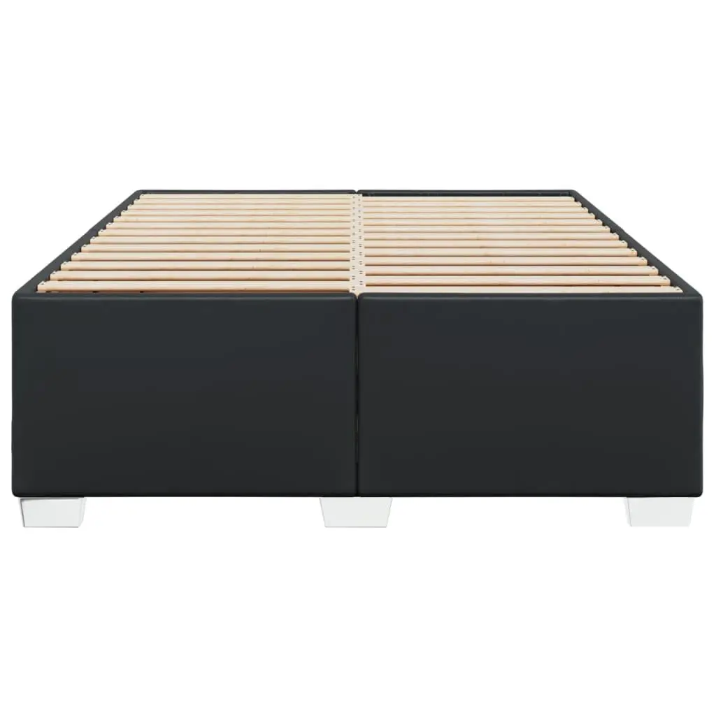 Queen Bed Frame in Black Faux Leather