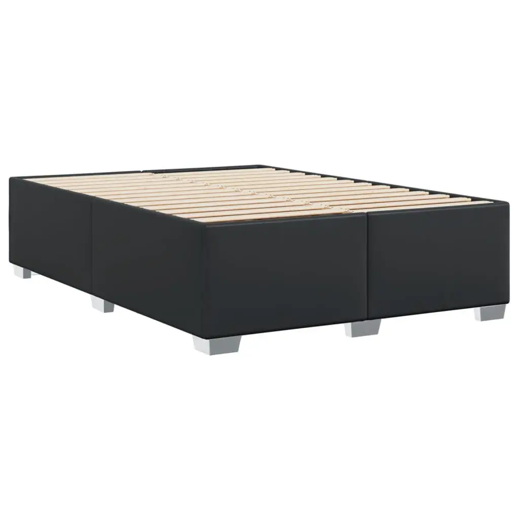 Queen Bed Frame in Black Faux Leather