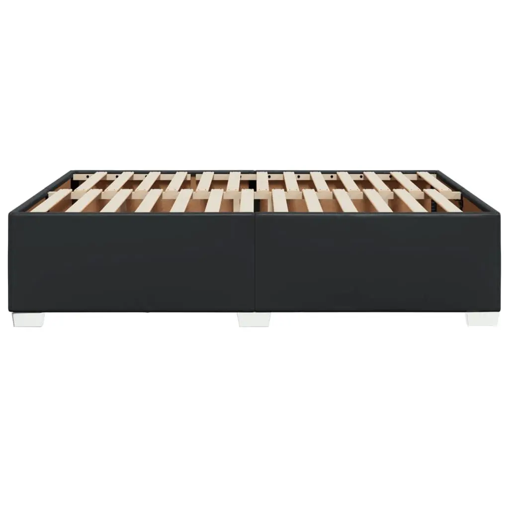 Queen Bed Frame in Black Faux Leather