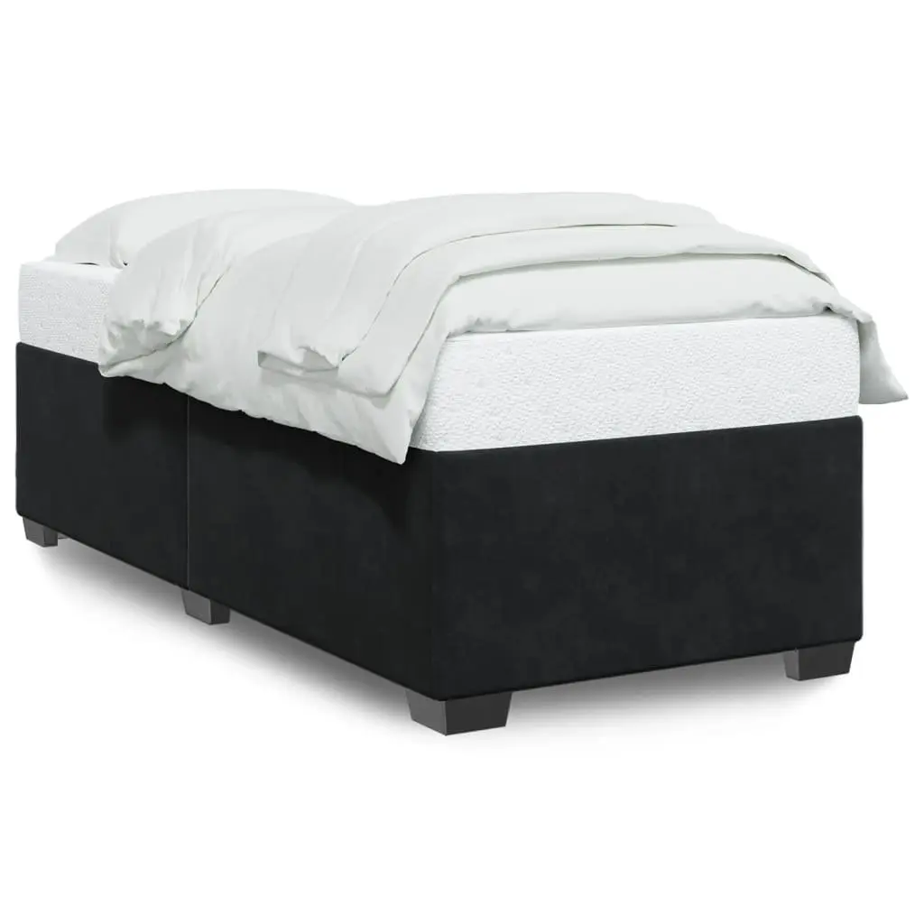 King Single Bed Frame in Black Velvet