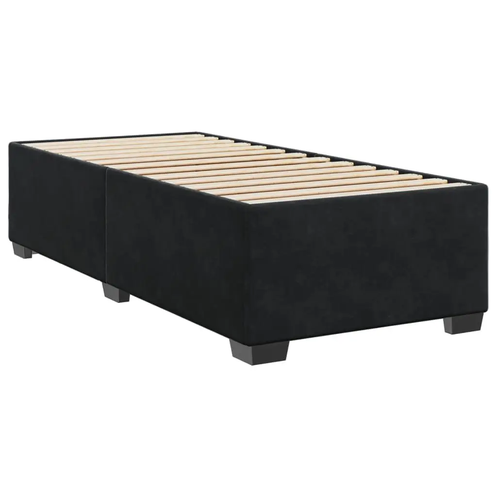 King Single Bed Frame in Black Velvet