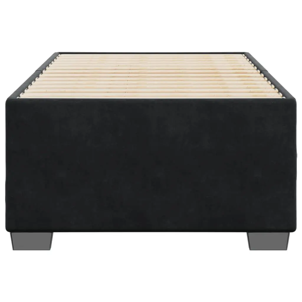 King Single Bed Frame in Black Velvet