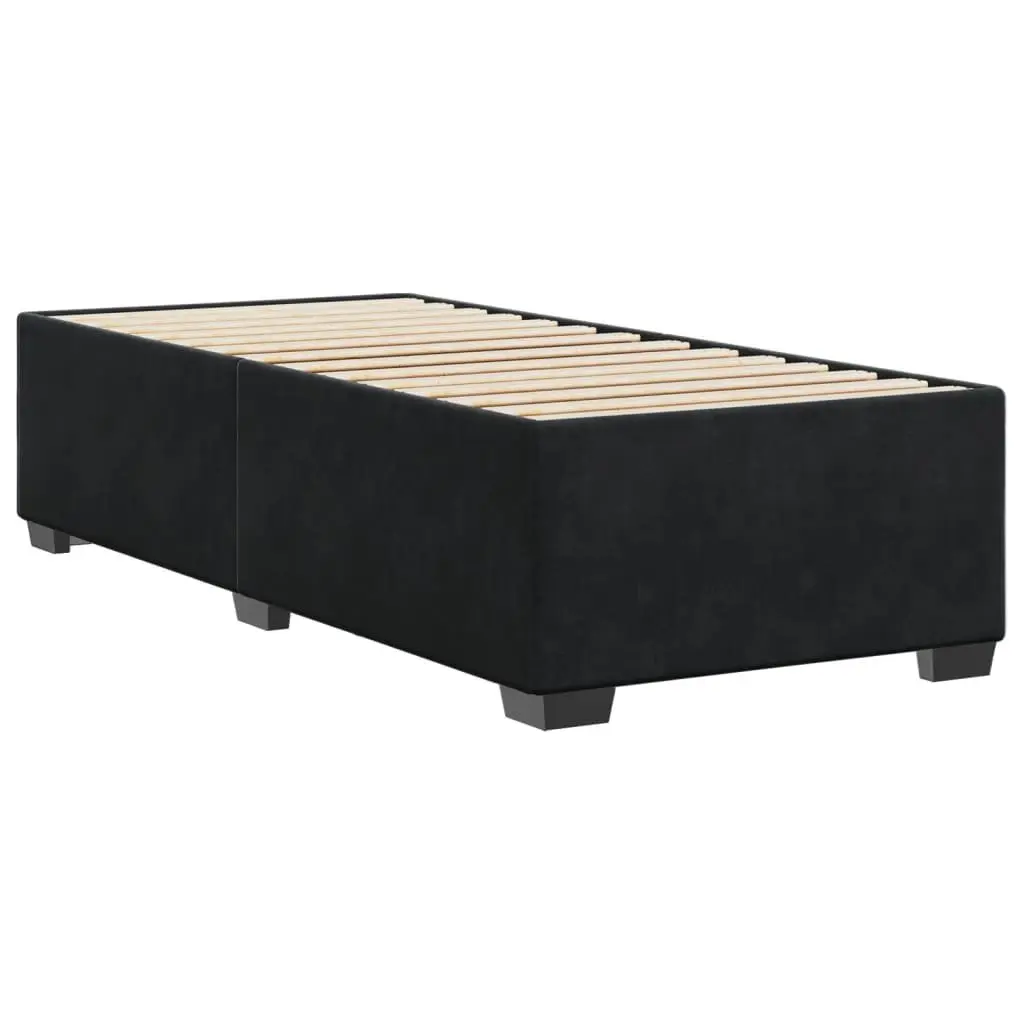 King Single Bed Frame in Black Velvet