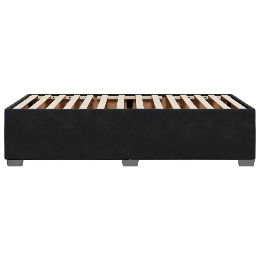 King Single Bed Frame in Black Velvet