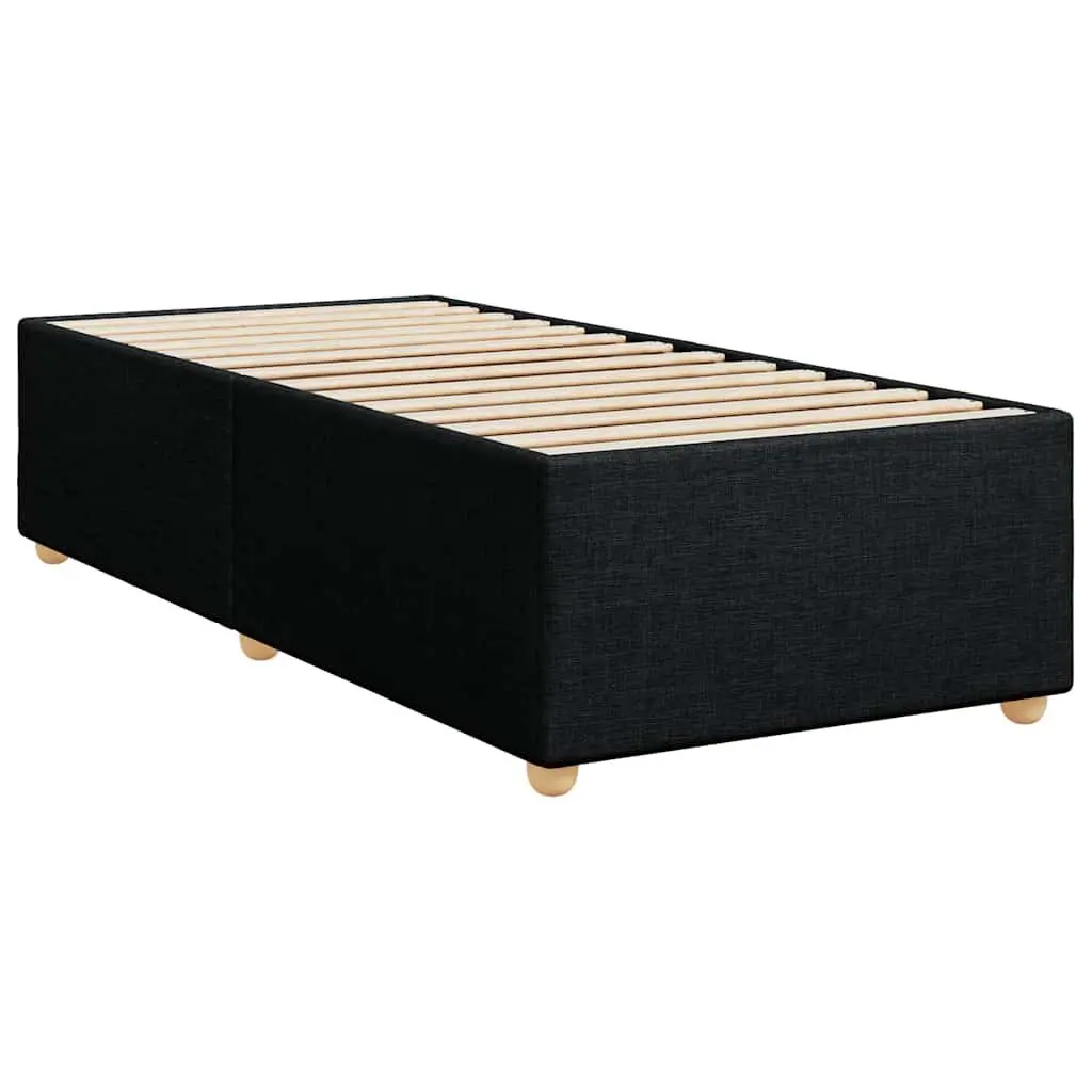 Black Fabric Upholstered Bed Frame 90x190 cm