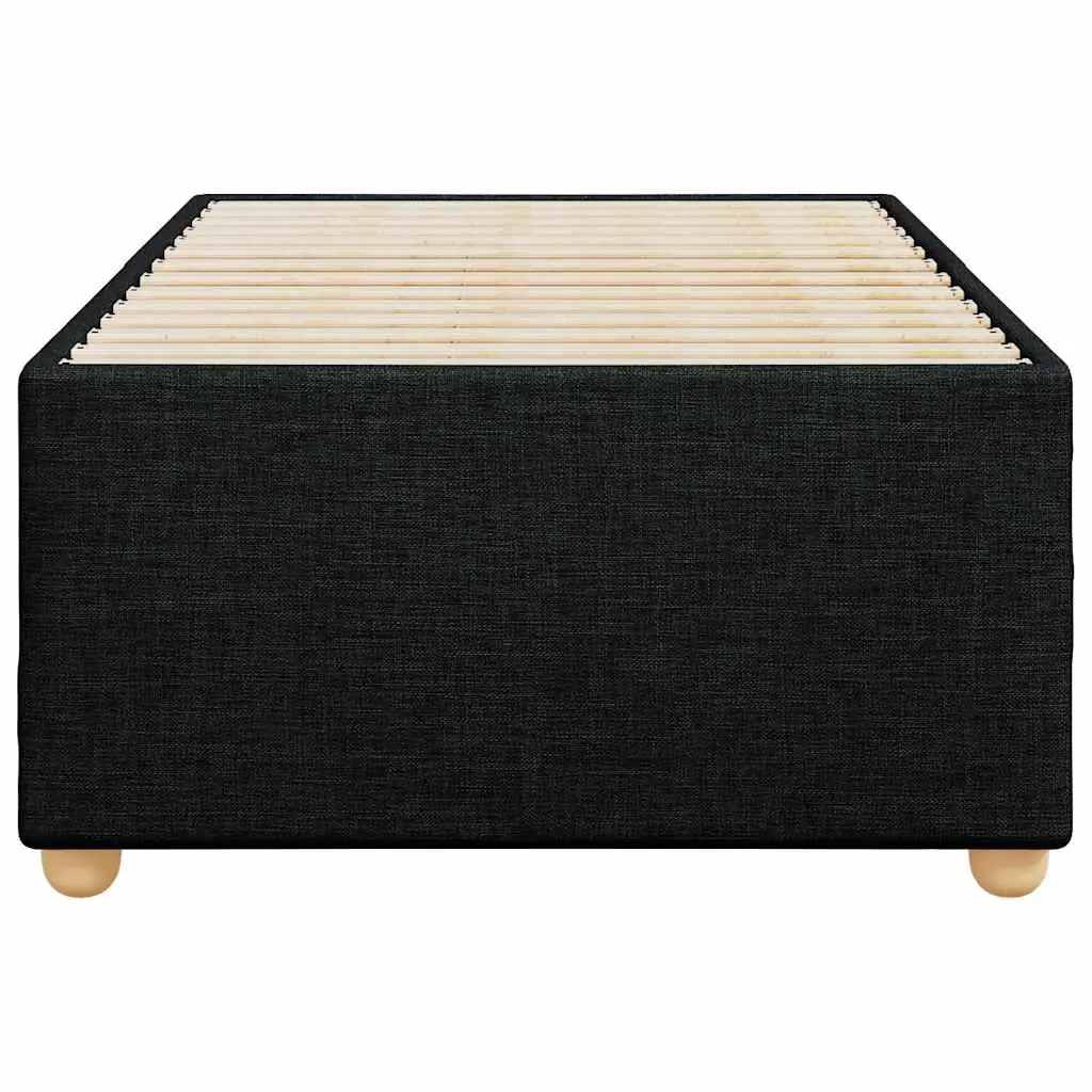 Black Fabric Upholstered Bed Frame 90x190 cm