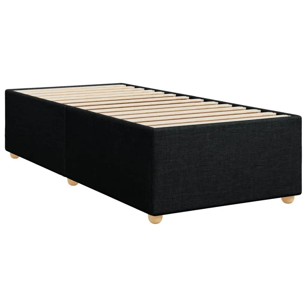 King Single Bed Frame Black Fabric Upholstered Polyester