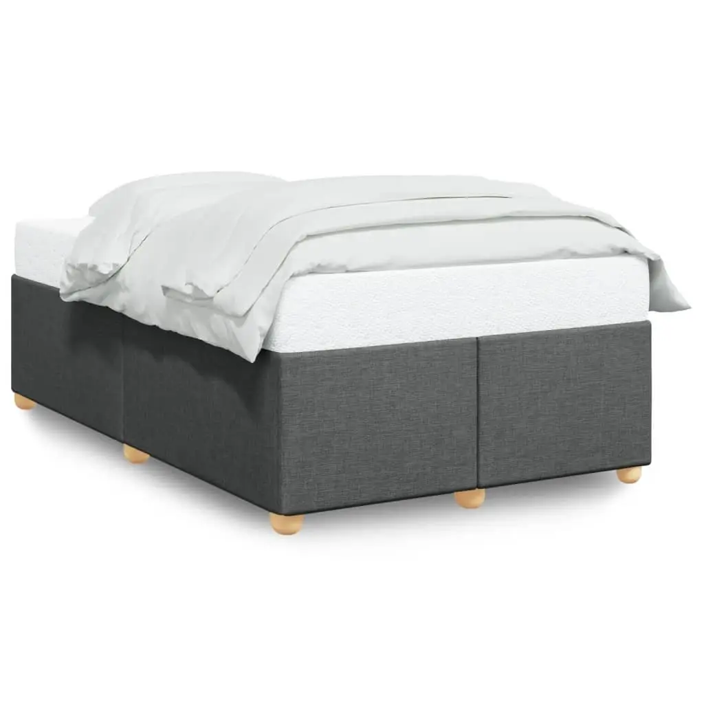 Grey Fabric Double Bed Frame with Slat Support