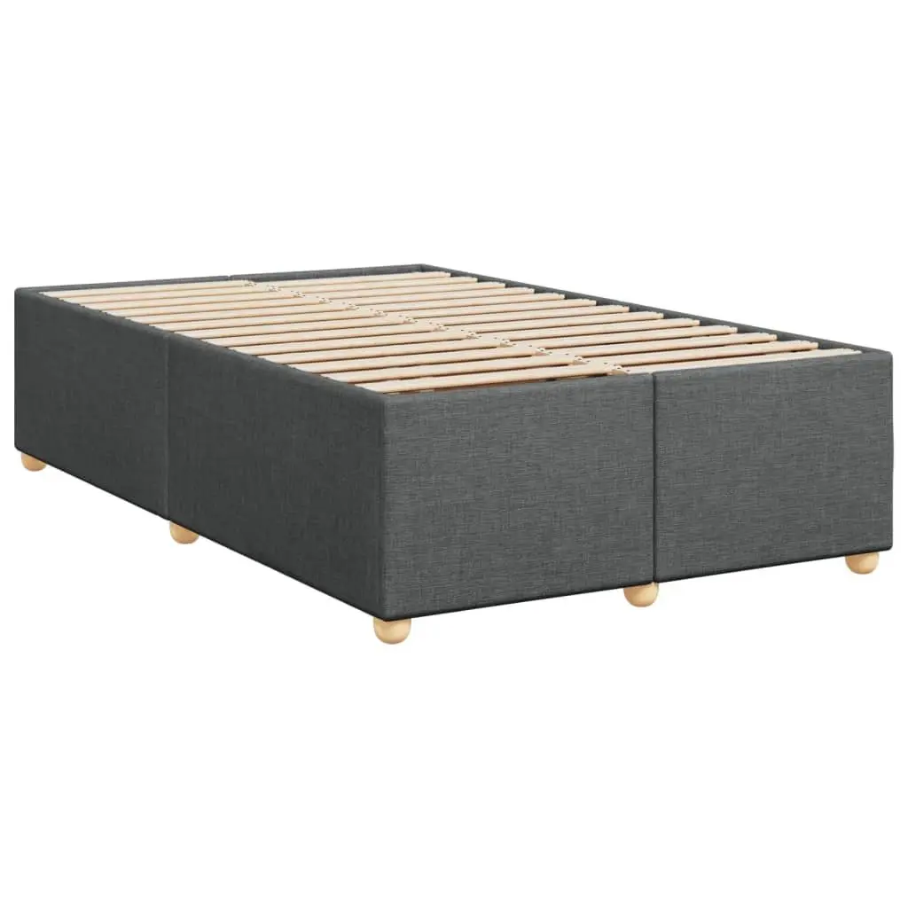 Grey Fabric Double Bed Frame with Slat Support