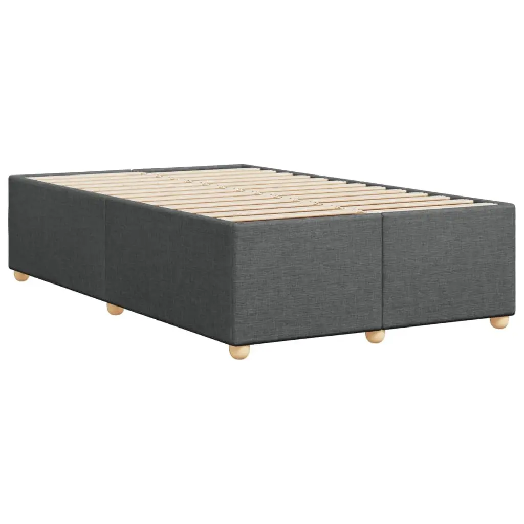 Grey Fabric Double Bed Frame with Slat Support
