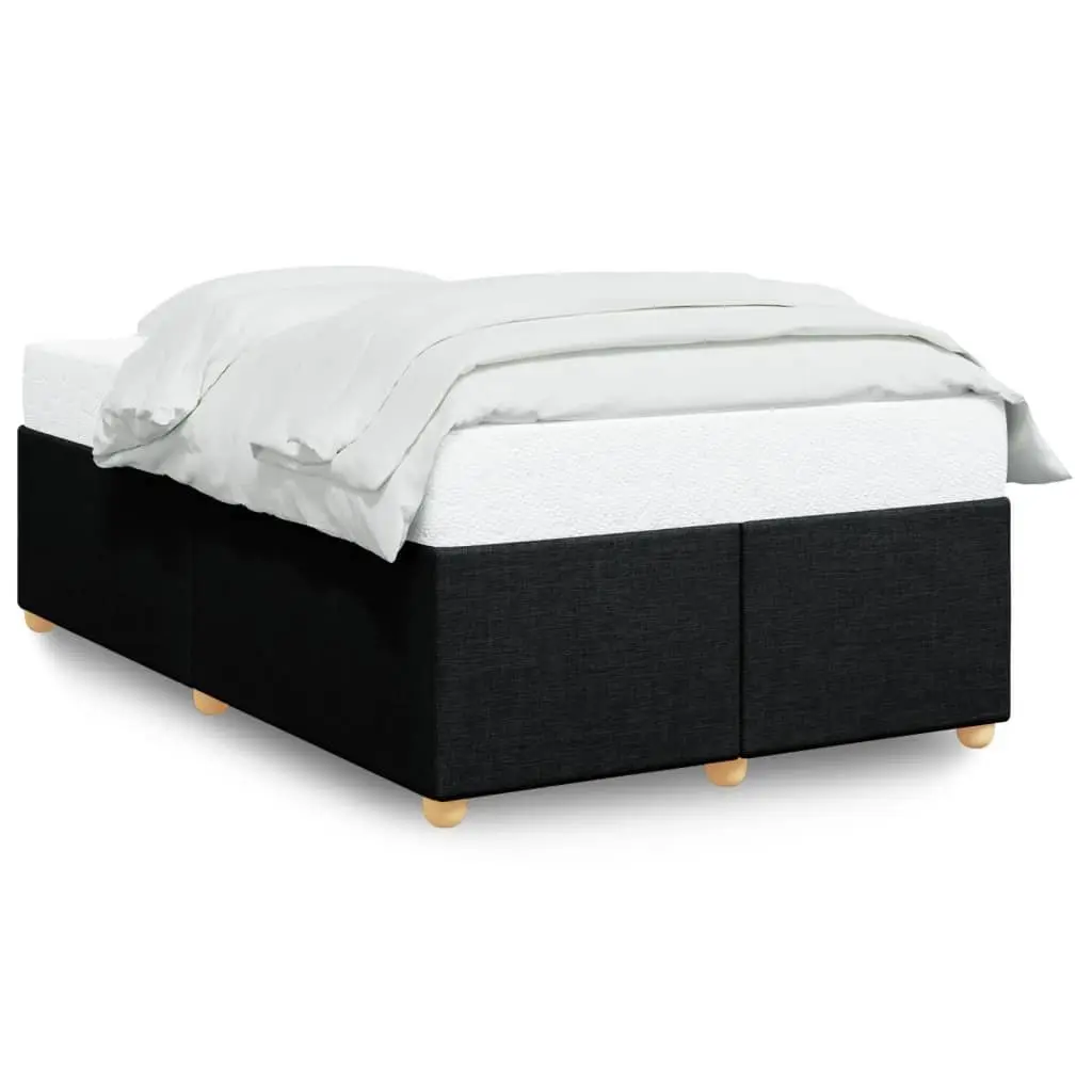 Double Bed Frame in Black Fabric Upholstery