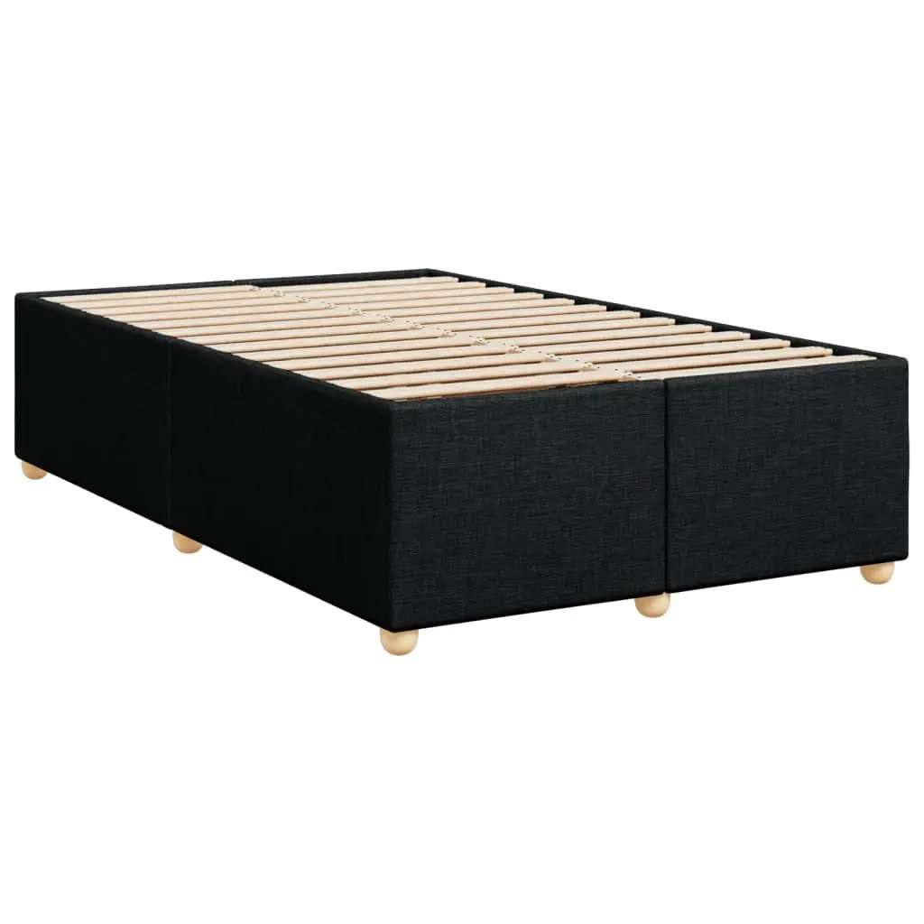Double Bed Frame in Black Fabric Upholstery
