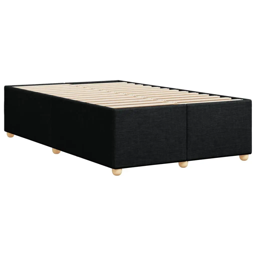 Double Bed Frame in Black Fabric Upholstery