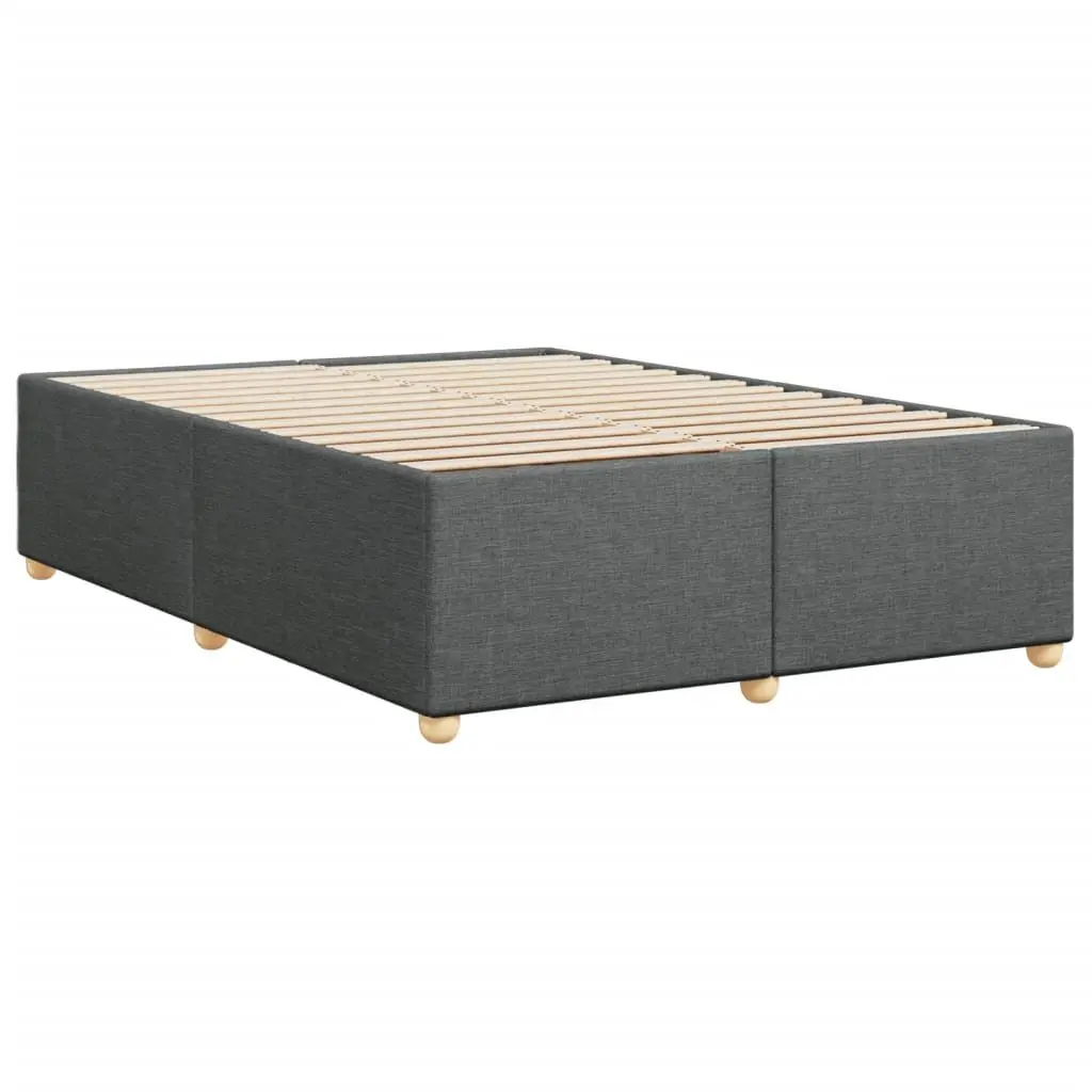 Queen Bed Frame Grey Fabric Upholstered Bedroom Furniture with Slats Support