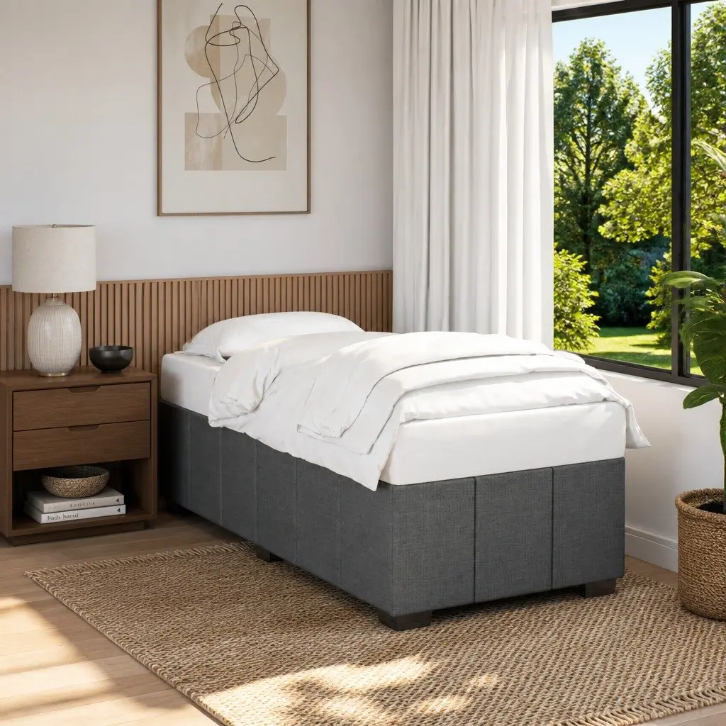 Dark Grey Bed Frame 90x190 cm