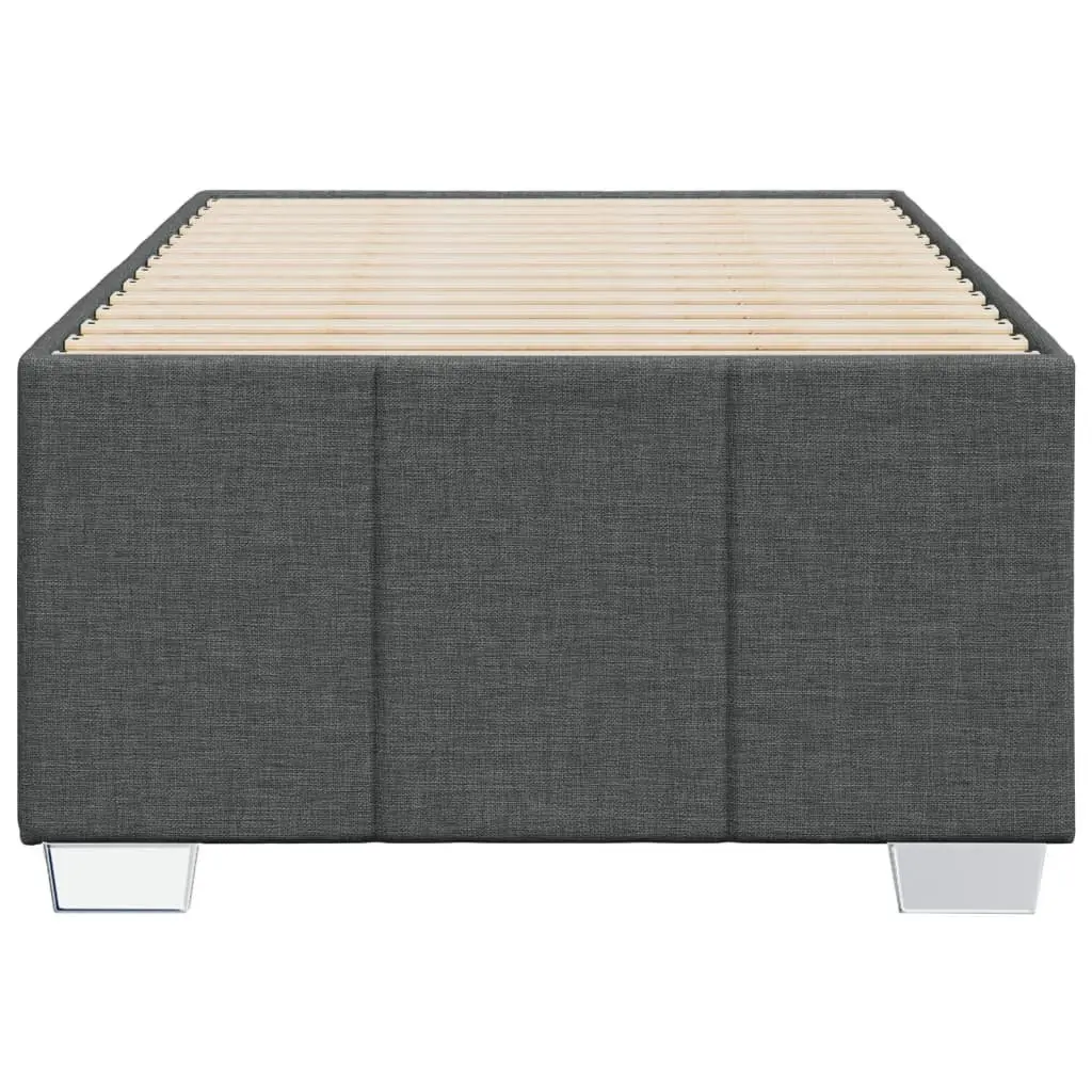 King Single Bed Frame in Grey Fabric with Slat Base